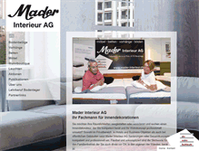 Tablet Screenshot of mader-interieur.ch